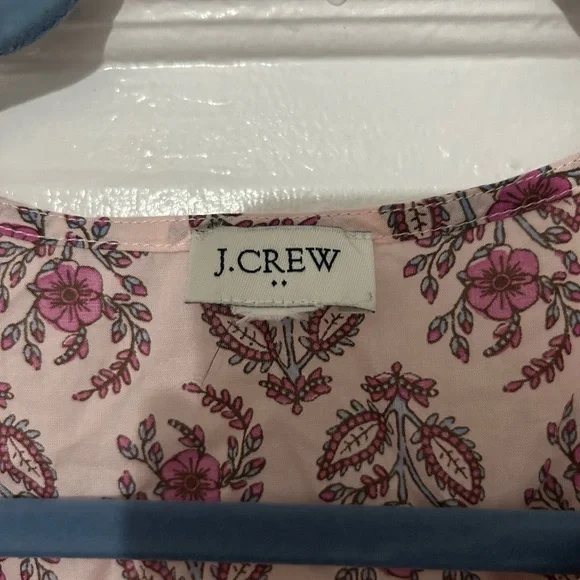 J. Crew Ruffle Sleeve Midi Dress Pink Floral Size - Picture 2 of 4